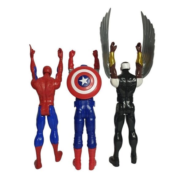 Marvel Falcon Spider-Man Captain America 12" Action Figures Toys Bundle - Picture 2 of 5